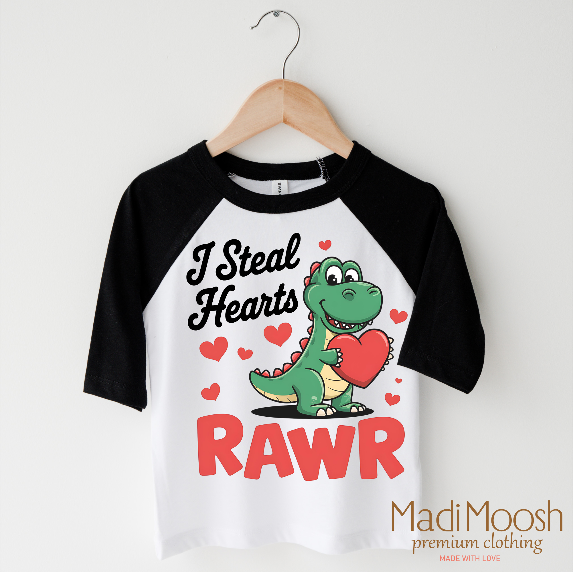 I Steal Hearts T-Rex Valentine's Day Shirt - Dinosaur Valentine's Tee