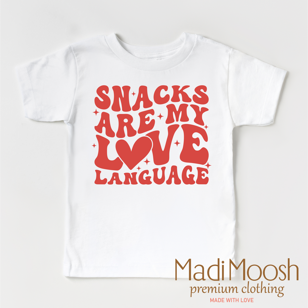 Snacks Are My Love Language Valentine's Day Shirt -  Valentine's Tee