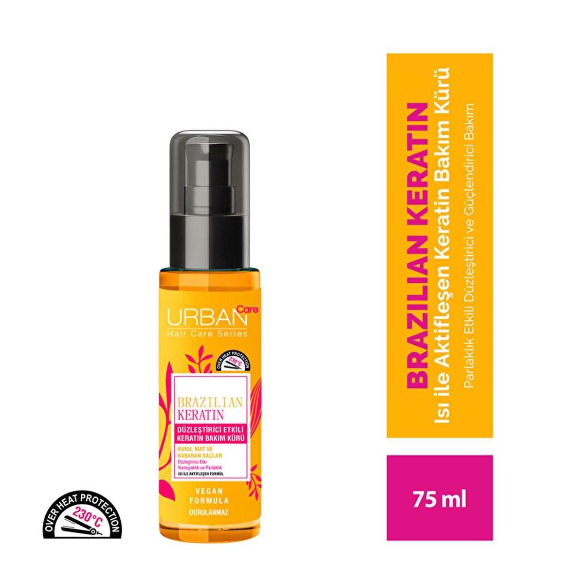 Urban Care Brazilian Keratin Hair Treatment - Nourishing, Smoothing, and Protecting Hair with Hydrolyzed Keratin and Natural Marula Oil