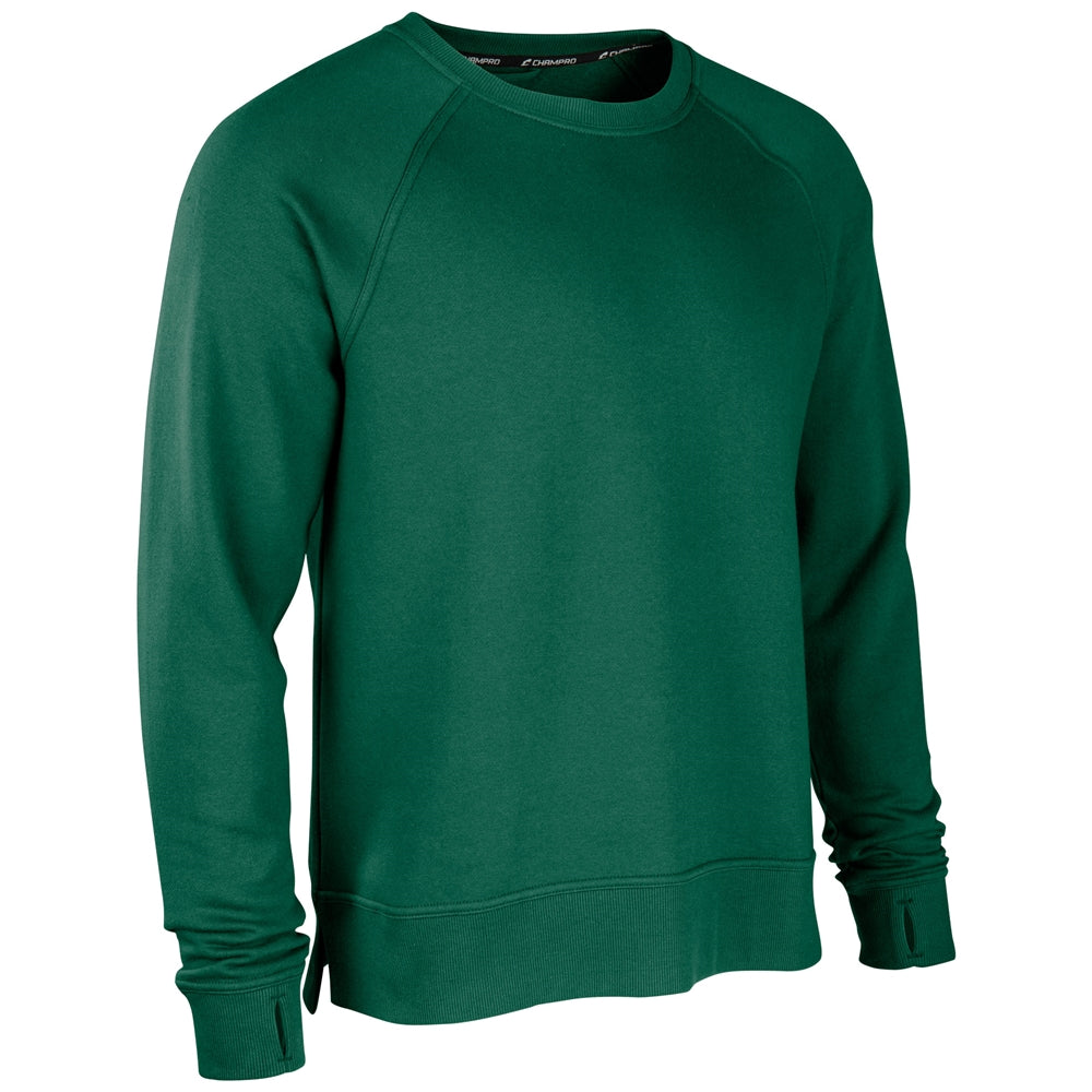 CHAMPRO SPORTSWEAR VICTORY FLEECE MEN'S SPLIT HEM CREW