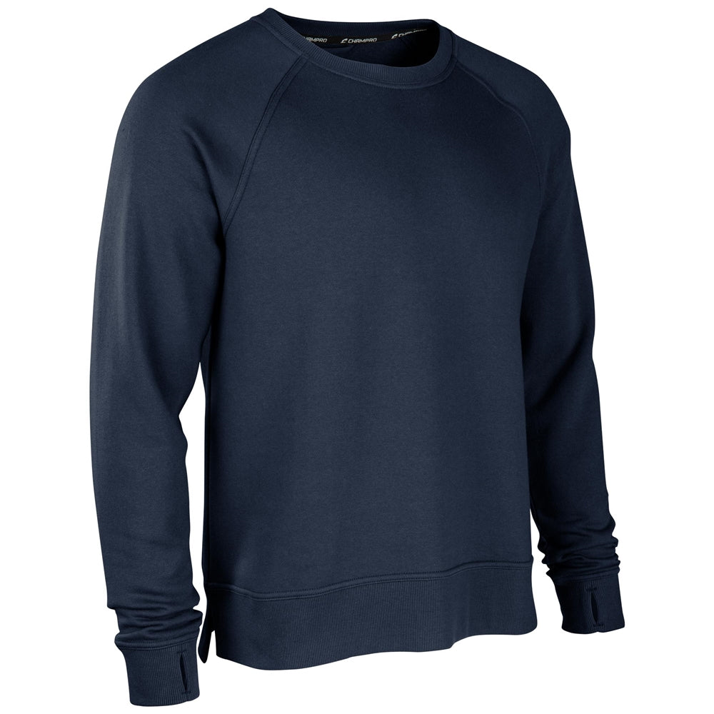 CHAMPRO SPORTSWEAR VICTORY FLEECE MEN'S SPLIT HEM CREW