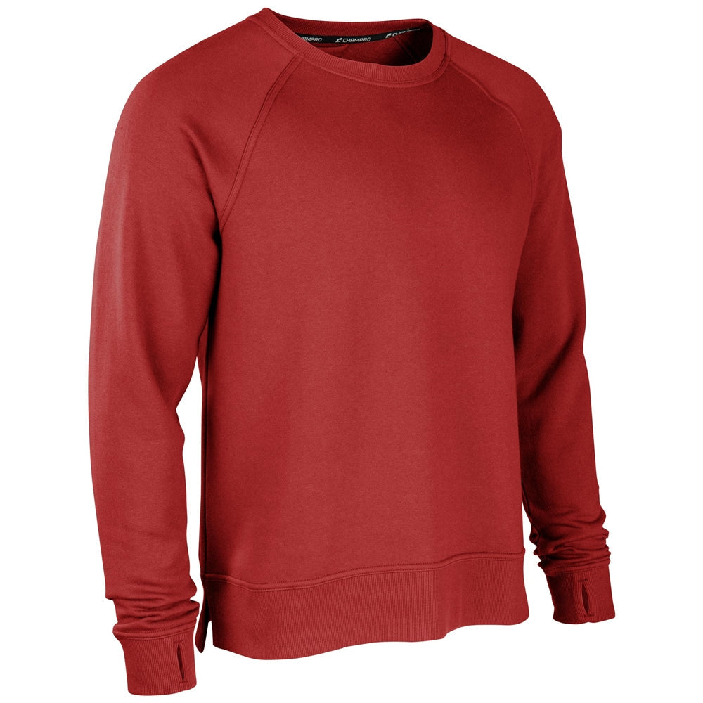 CHAMPRO SPORTSWEAR VICTORY FLEECE MEN'S SPLIT HEM CREW