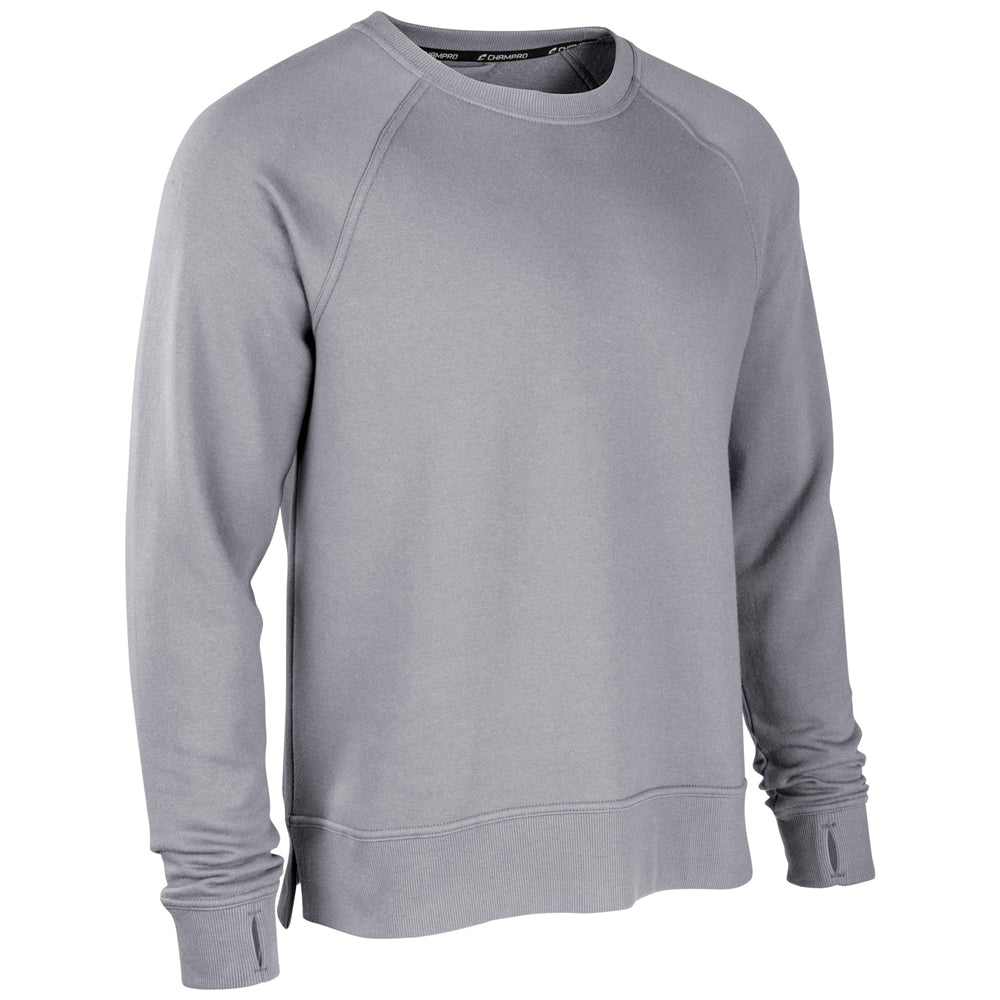 CHAMPRO SPORTSWEAR VICTORY FLEECE MEN'S SPLIT HEM CREW