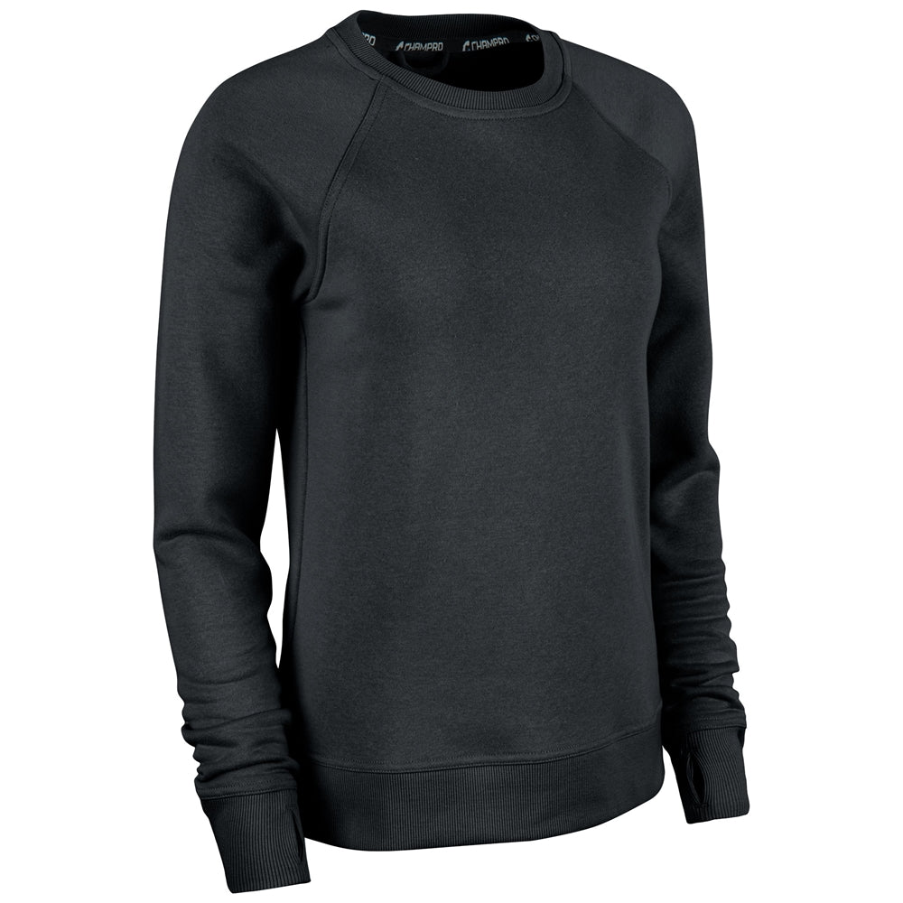 CHAMPRO SPORTSWEAR VICTORY FLEECE WOMEN'S SPLIT HEM CREW