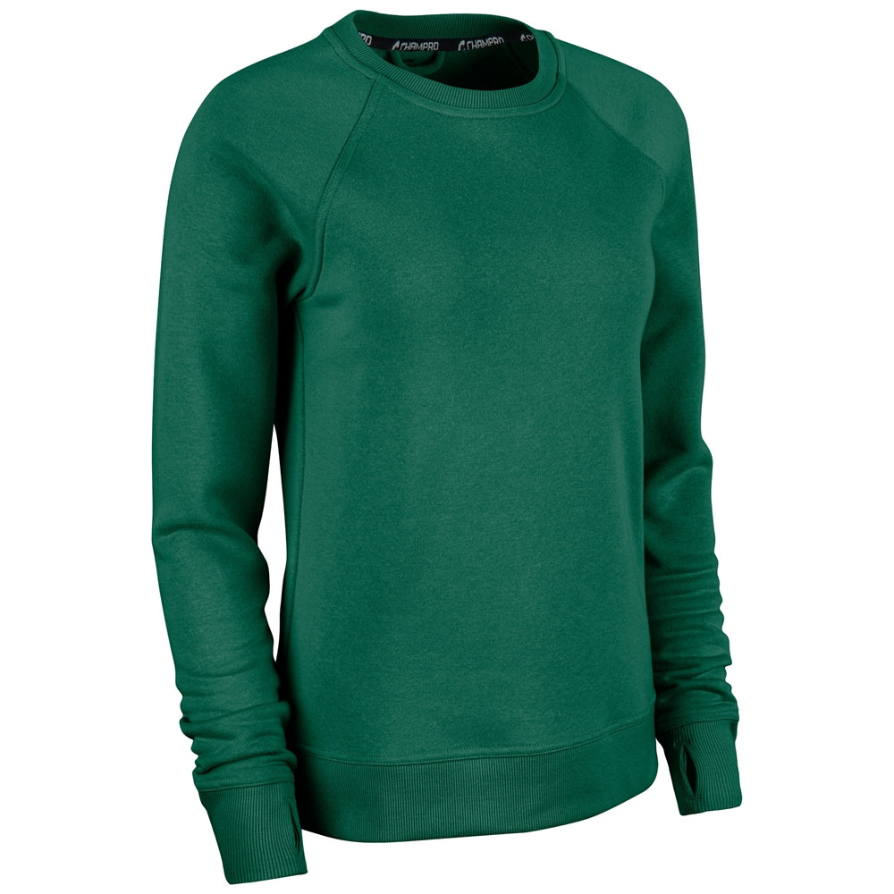 CHAMPRO SPORTSWEAR VICTORY FLEECE WOMEN'S SPLIT HEM CREW