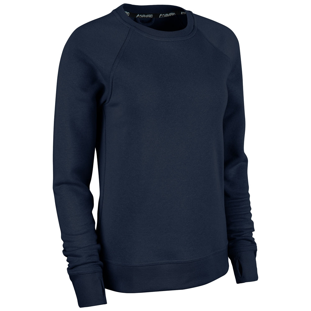CHAMPRO SPORTSWEAR VICTORY FLEECE WOMEN'S SPLIT HEM CREW