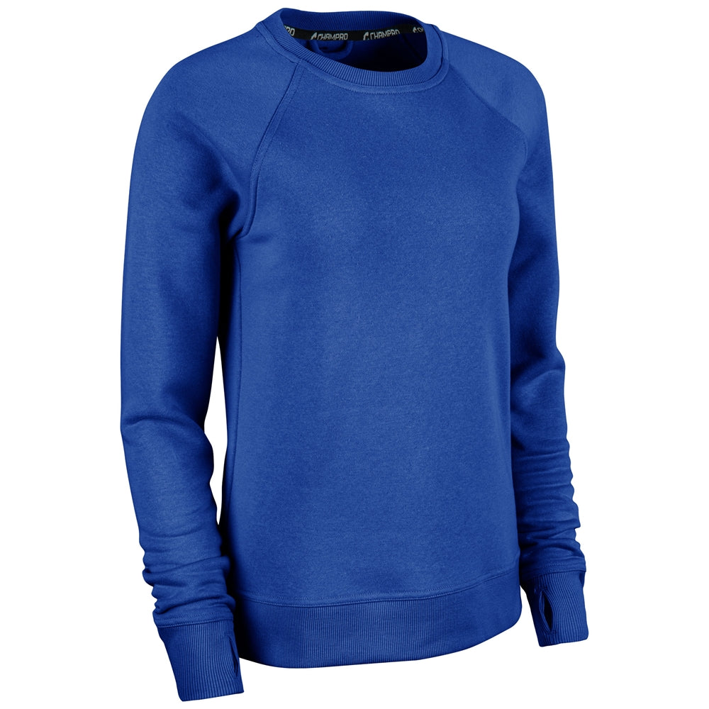 CHAMPRO SPORTSWEAR VICTORY FLEECE WOMEN'S SPLIT HEM CREW