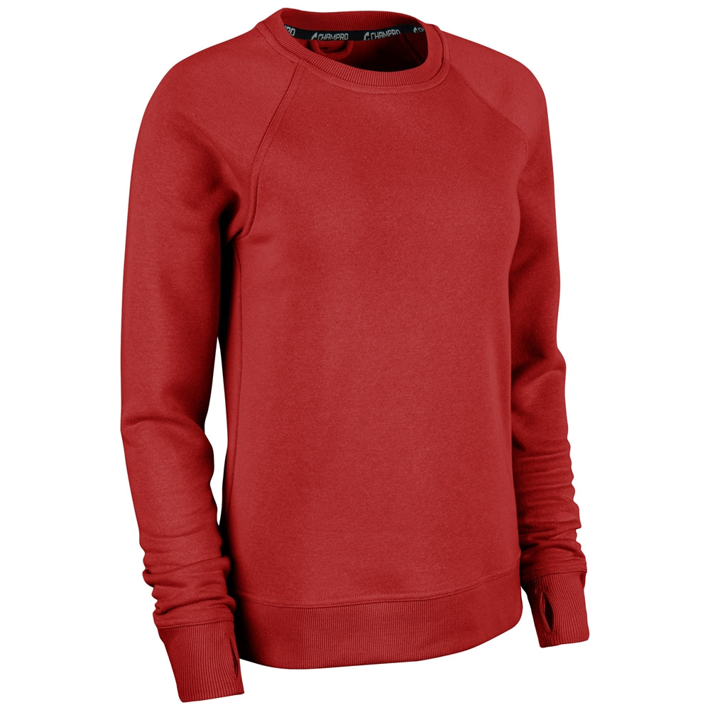 CHAMPRO SPORTSWEAR VICTORY FLEECE WOMEN'S SPLIT HEM CREW