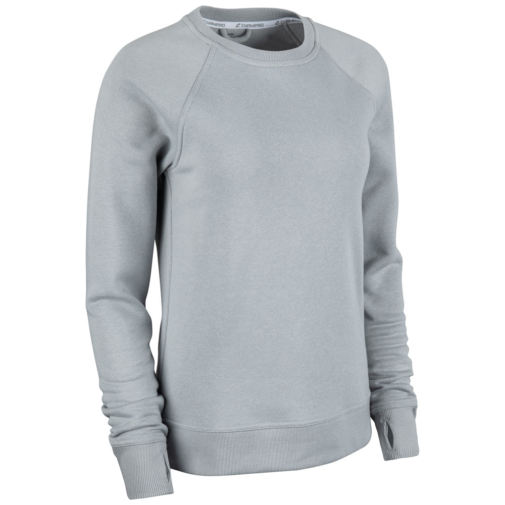 CHAMPRO SPORTSWEAR VICTORY FLEECE WOMEN'S SPLIT HEM CREW