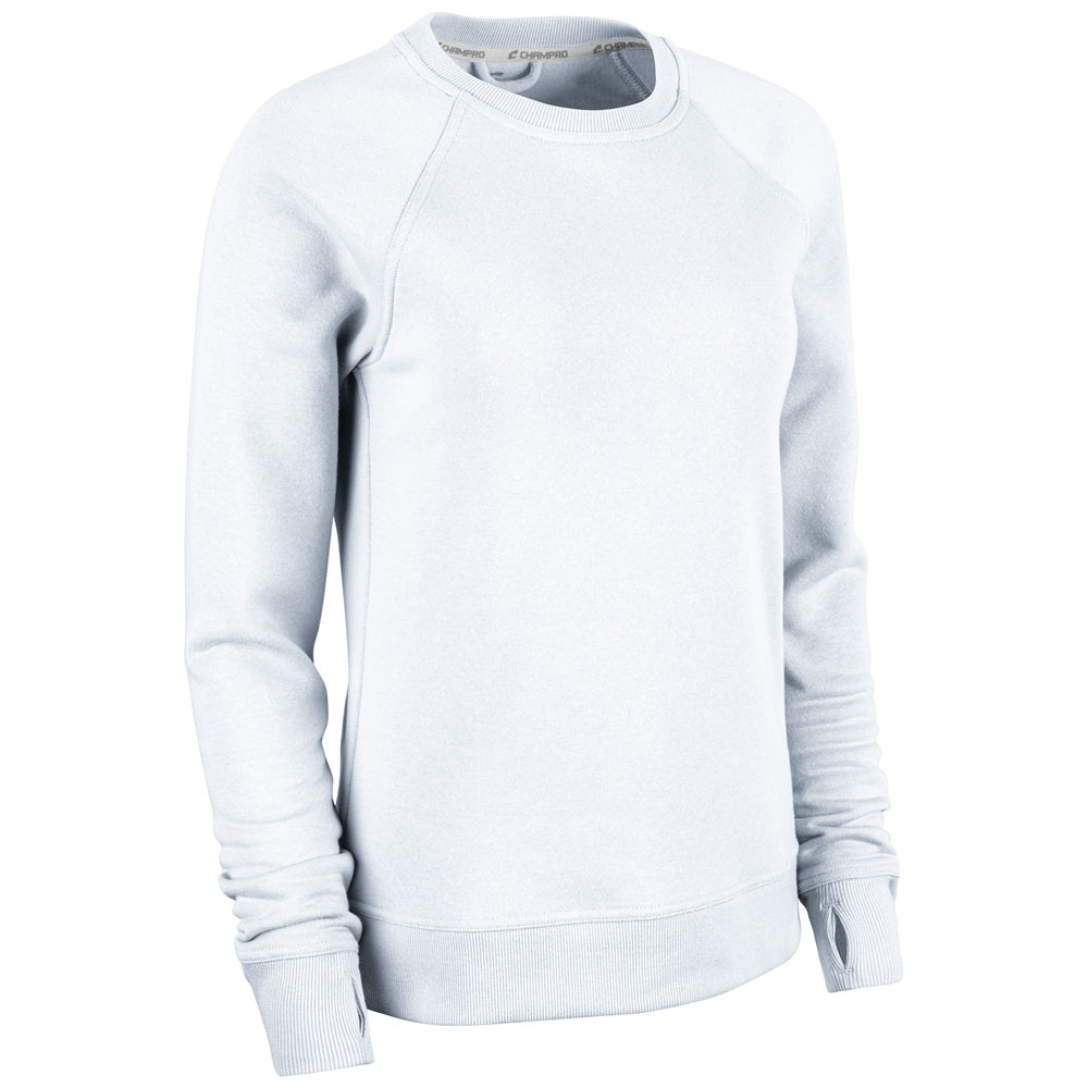 CHAMPRO SPORTSWEAR VICTORY FLEECE WOMEN'S SPLIT HEM CREW