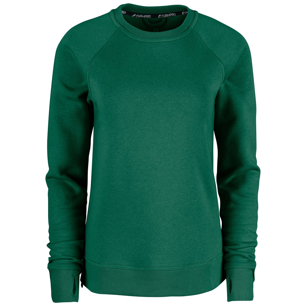 CHAMPRO SPORTSWEAR VICTORY FLEECE WOMEN'S SPLIT HEM CREW