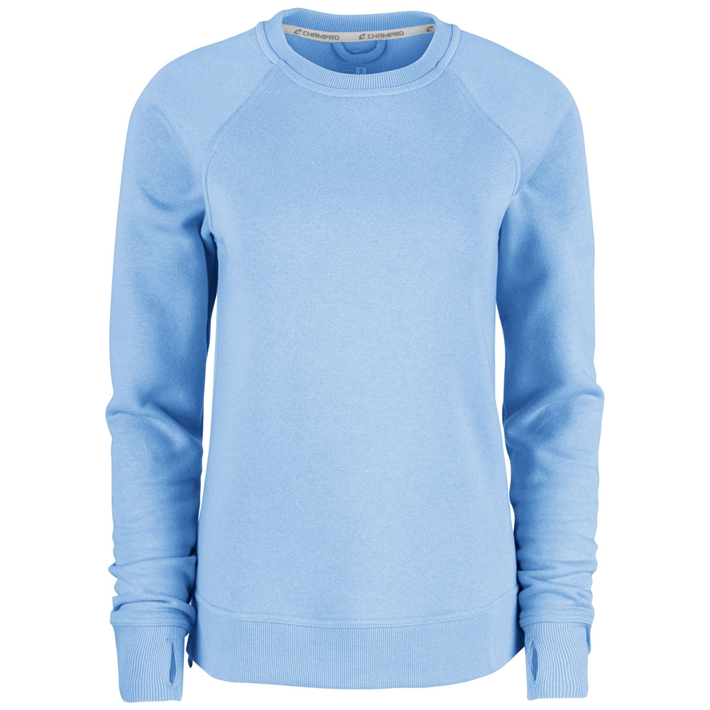 CHAMPRO SPORTSWEAR VICTORY FLEECE WOMEN'S SPLIT HEM CREW