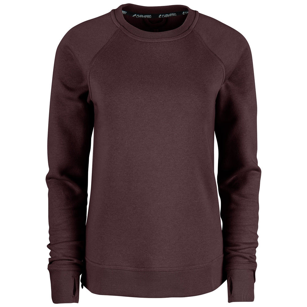 CHAMPRO SPORTSWEAR VICTORY FLEECE WOMEN'S SPLIT HEM CREW