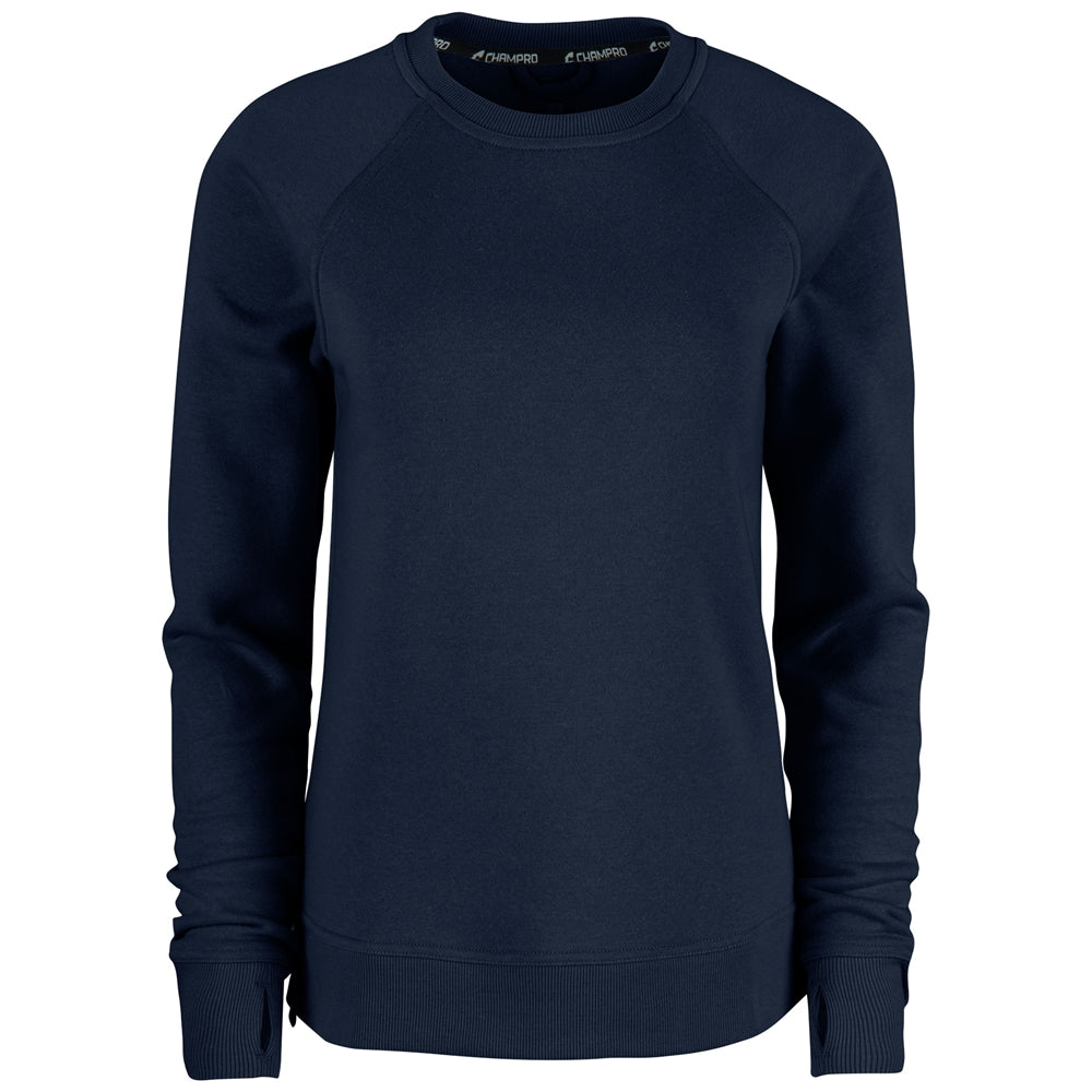 CHAMPRO SPORTSWEAR VICTORY FLEECE WOMEN'S SPLIT HEM CREW