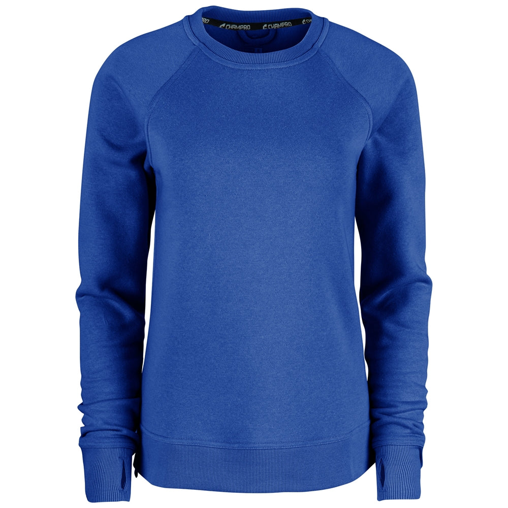 CHAMPRO SPORTSWEAR VICTORY FLEECE WOMEN'S SPLIT HEM CREW