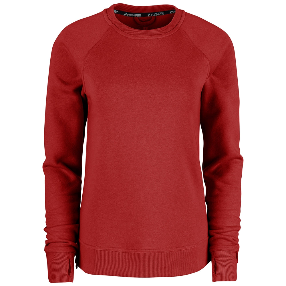 CHAMPRO SPORTSWEAR VICTORY FLEECE WOMEN'S SPLIT HEM CREW
