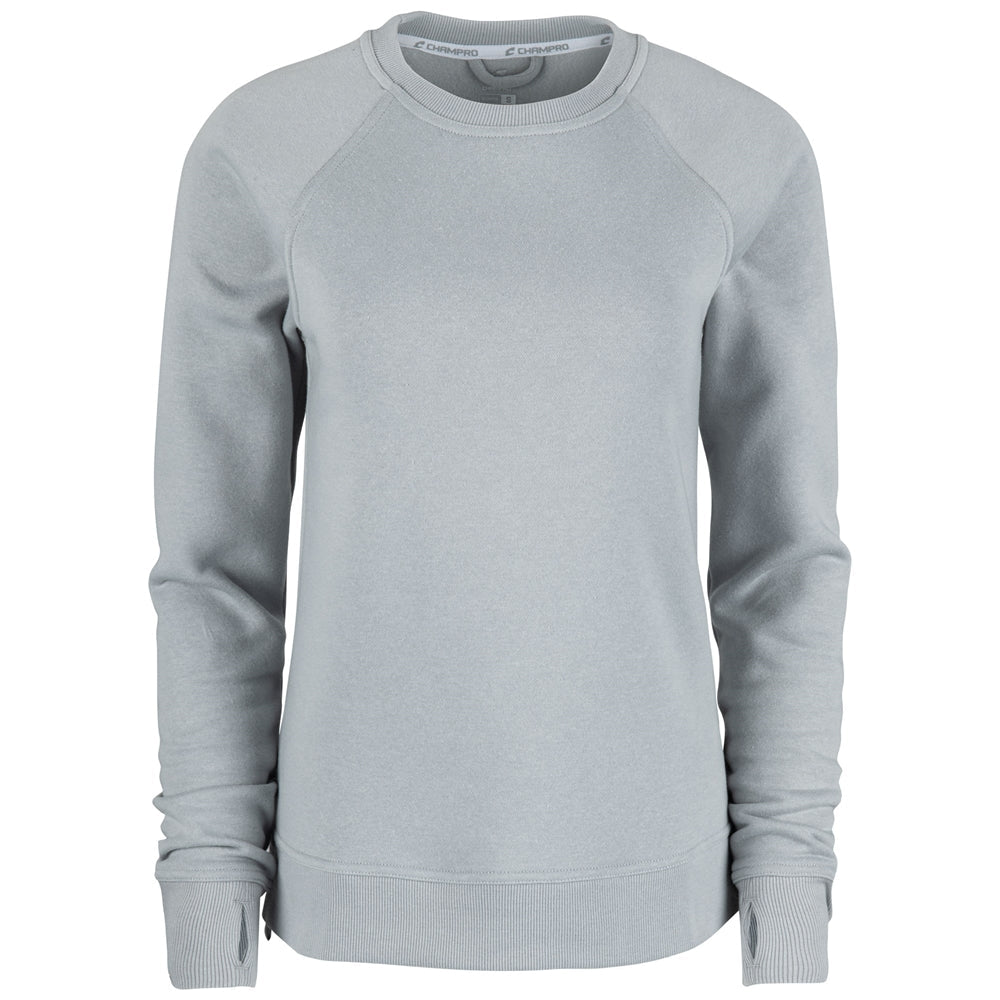 CHAMPRO SPORTSWEAR VICTORY FLEECE WOMEN'S SPLIT HEM CREW