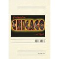 Vintage Lined Notebook Greetings from Chicago at Night - Paperback