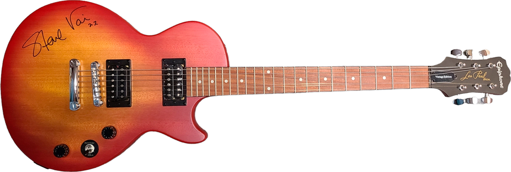 Steve Vai Signed Cherry Sunburst Gibson Epiphone Guitar Exact Photo Proof