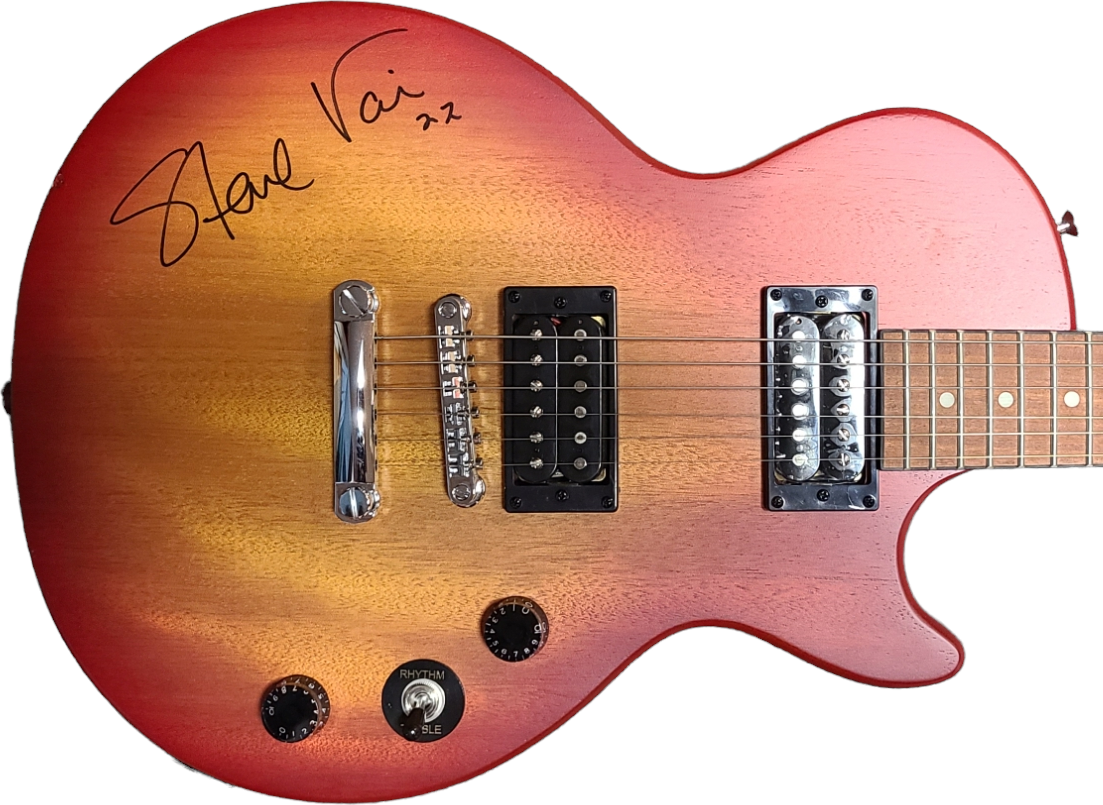 Steve Vai Signed Cherry Sunburst Gibson Epiphone Guitar Exact Photo Proof