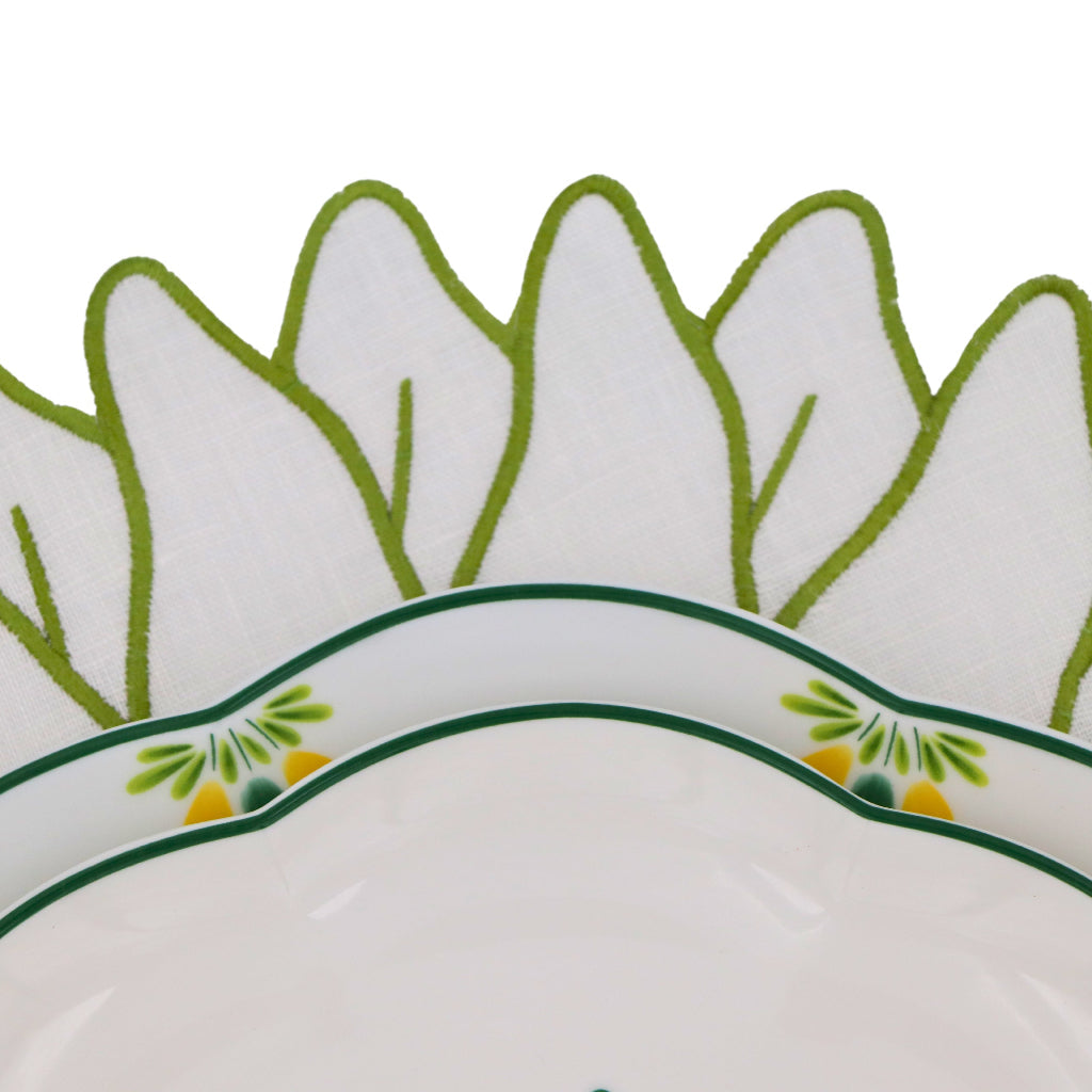 Valensole Lavender Scalloped Dinner Plate - Case of 12 Plates (+3 Bonus Plates)