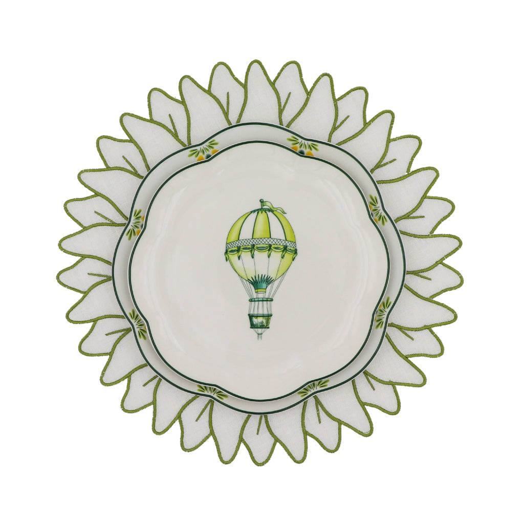 Valensole Lavender Scalloped Dinner Plate - Case of 12 Plates (+3 Bonus Plates)