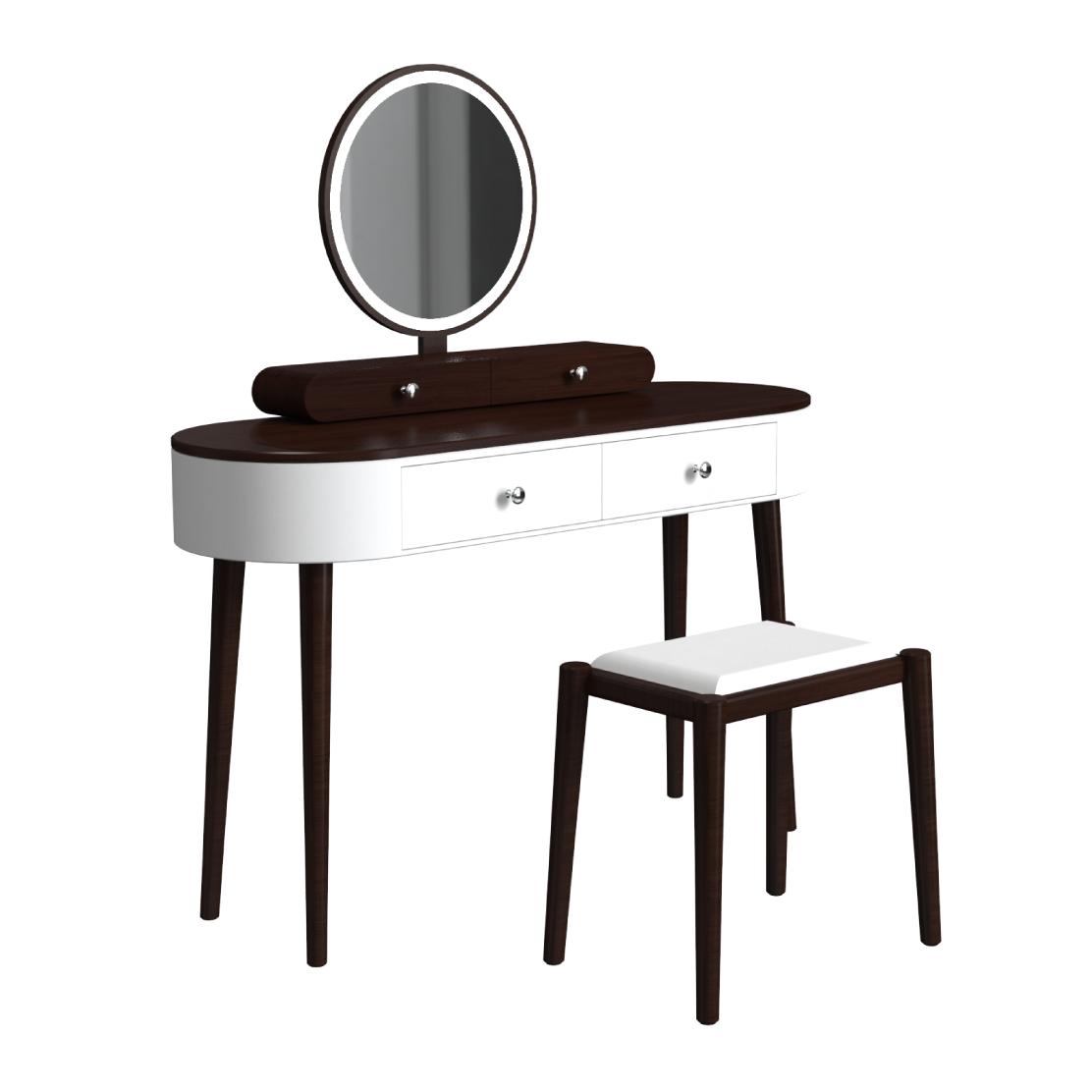 Makeup Vanity Table Set with LED Mirror and 3 Spacious Drawers