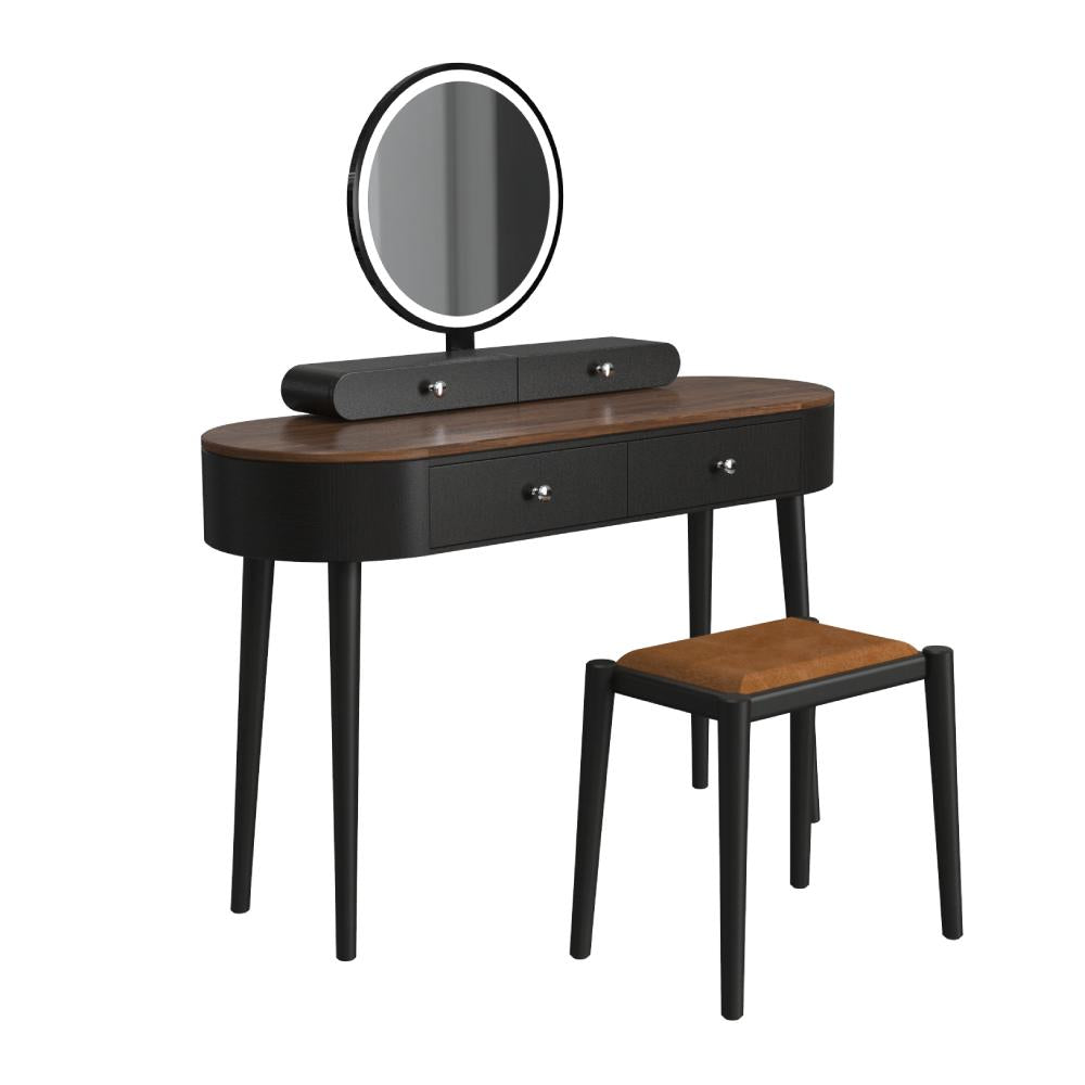 Makeup Vanity Table Set with LED Mirror and 3 Spacious Drawers