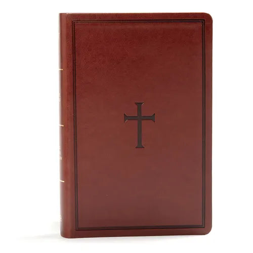 KJV Large Print Personal Size Reference Bible, Brown Leathertouch Indexed - Imitation Leather