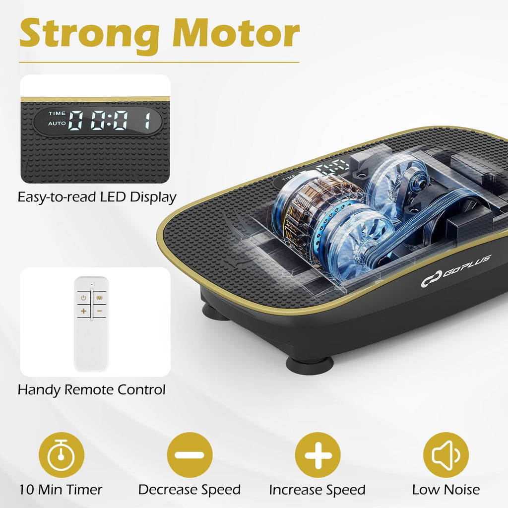Vibration Plate Exercise Machine for Lymphatic Drainage and Weight Loss with 10 Speed Intensities