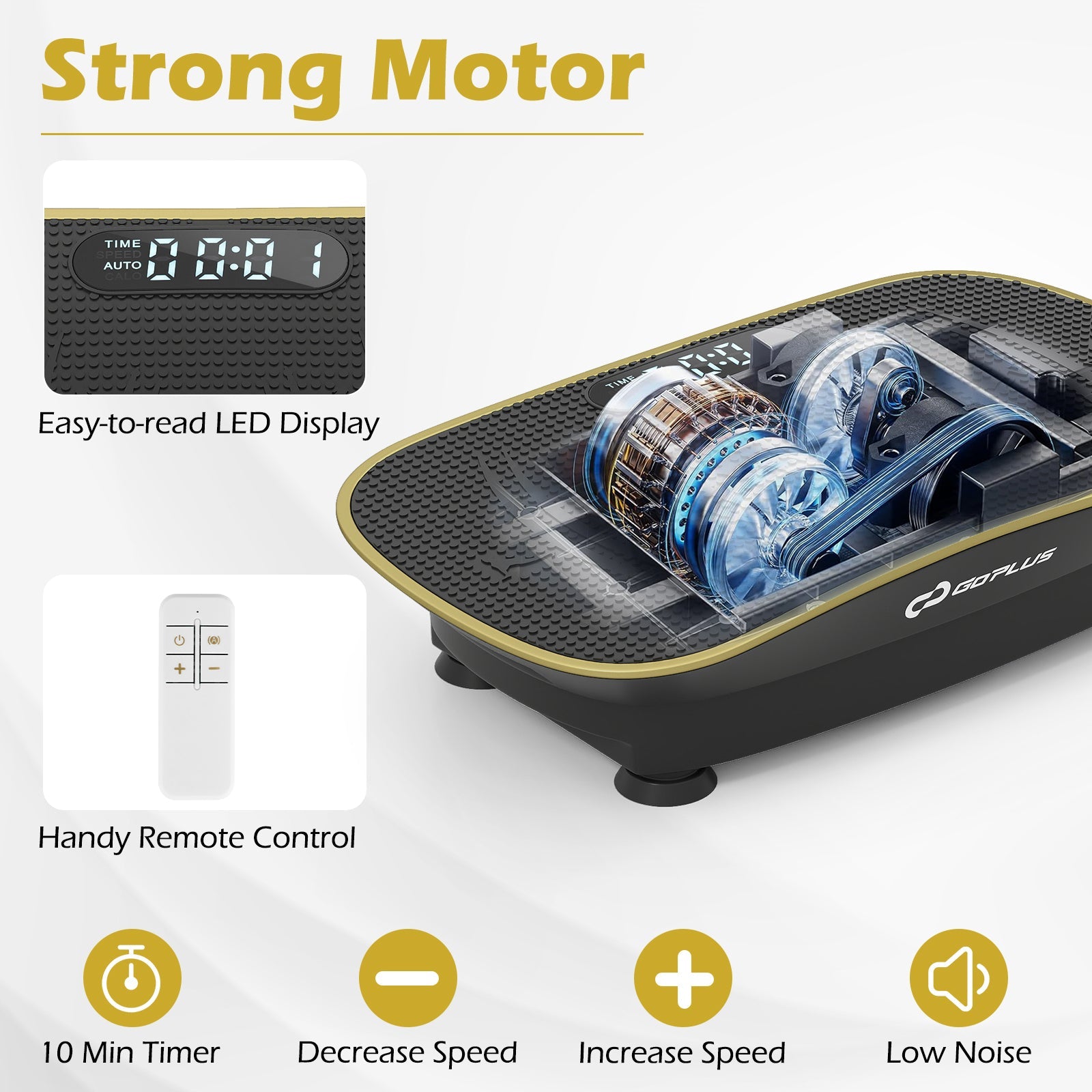Vibration Plate Exercise Machine for Lymphatic Drainage and Weight Loss with 10 Speed Intensities