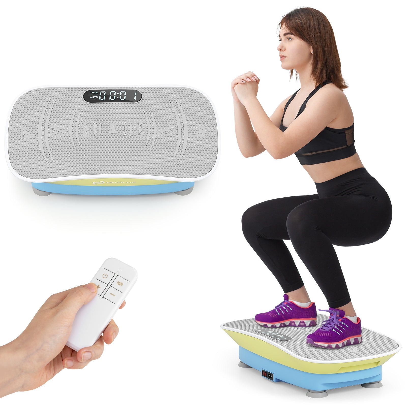 Vibration Plate Exercise Machine for Lymphatic Drainage and Weight Loss with 10 Speed Intensities