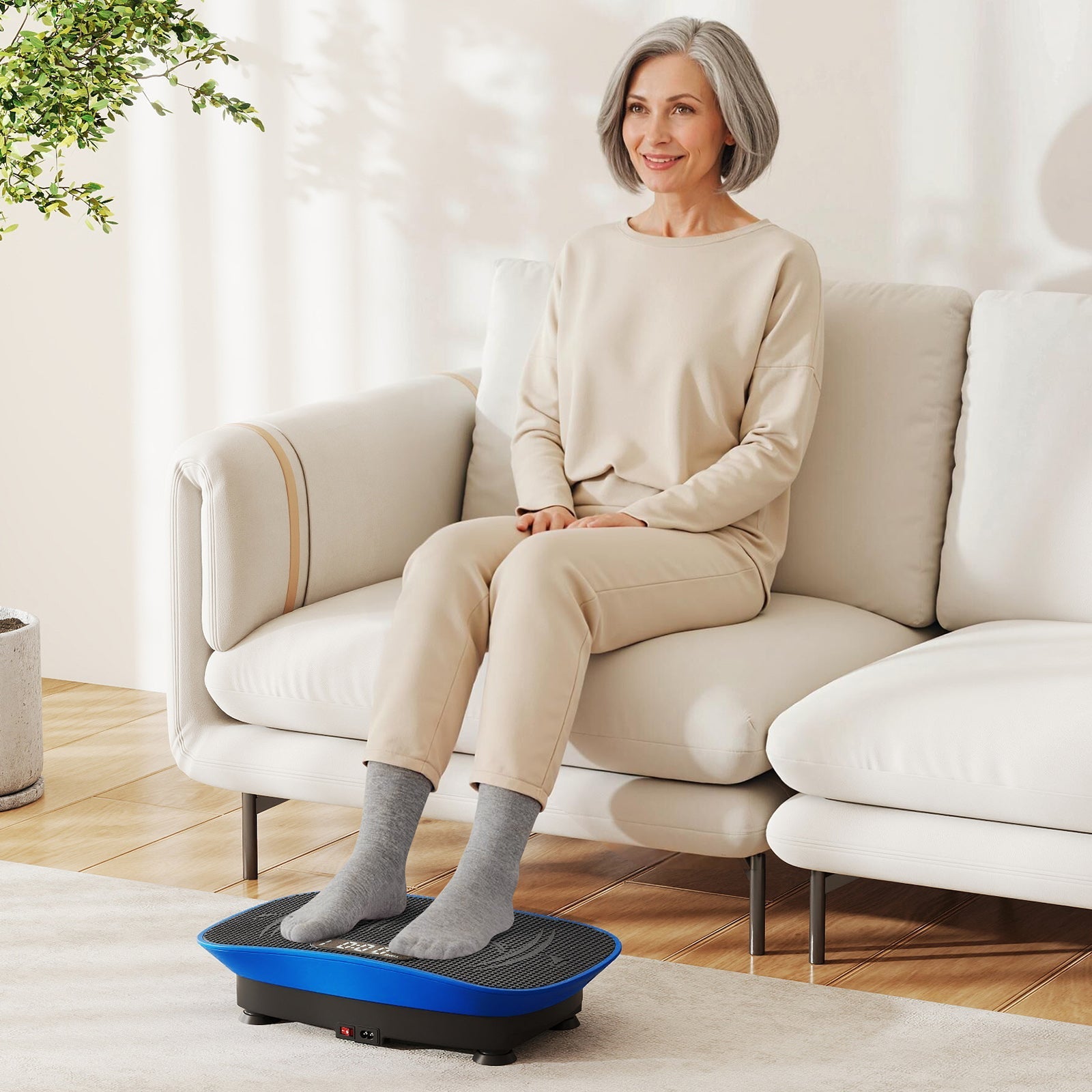 Vibration Plate Exercise Machine for Lymphatic Drainage and Weight Loss with 10 Speed Intensities