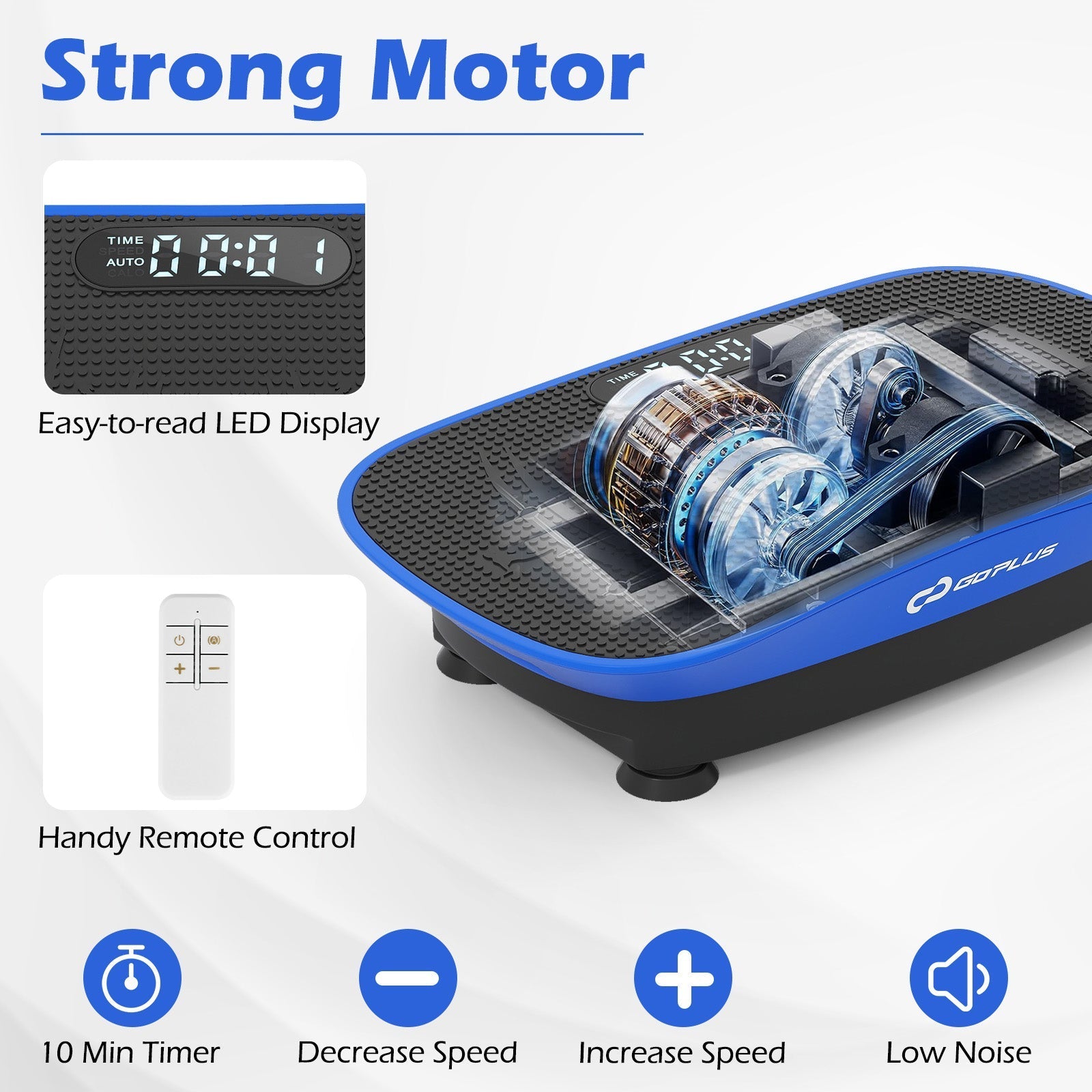 Vibration Plate Exercise Machine for Lymphatic Drainage and Weight Loss with 10 Speed Intensities