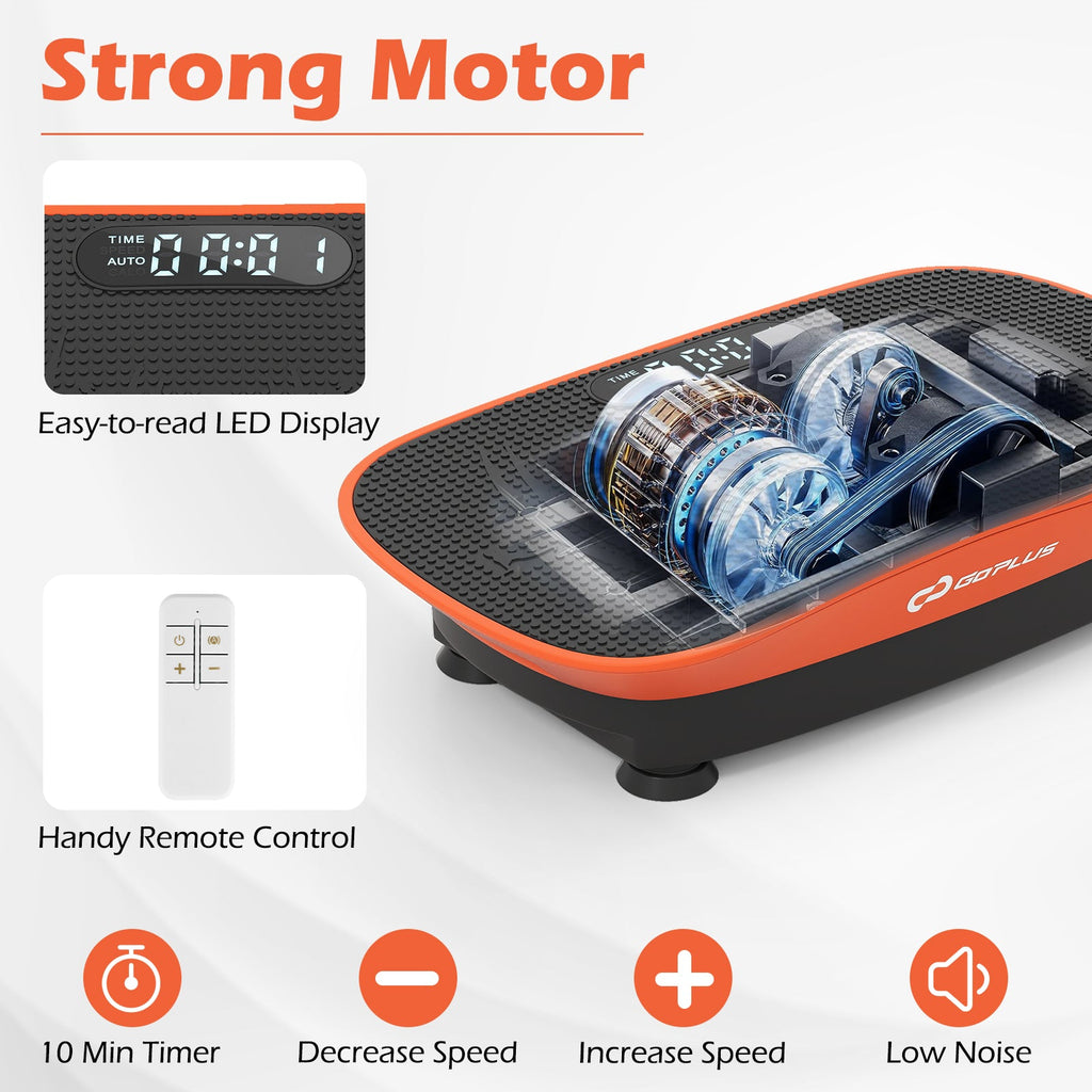Vibration Plate Exercise Machine for Lymphatic Drainage and Weight Loss with 10 Speed Intensities