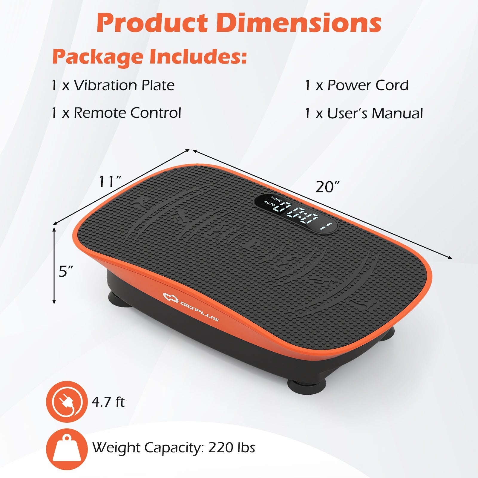 Vibration Plate Exercise Machine for Lymphatic Drainage and Weight Loss with 10 Speed Intensities