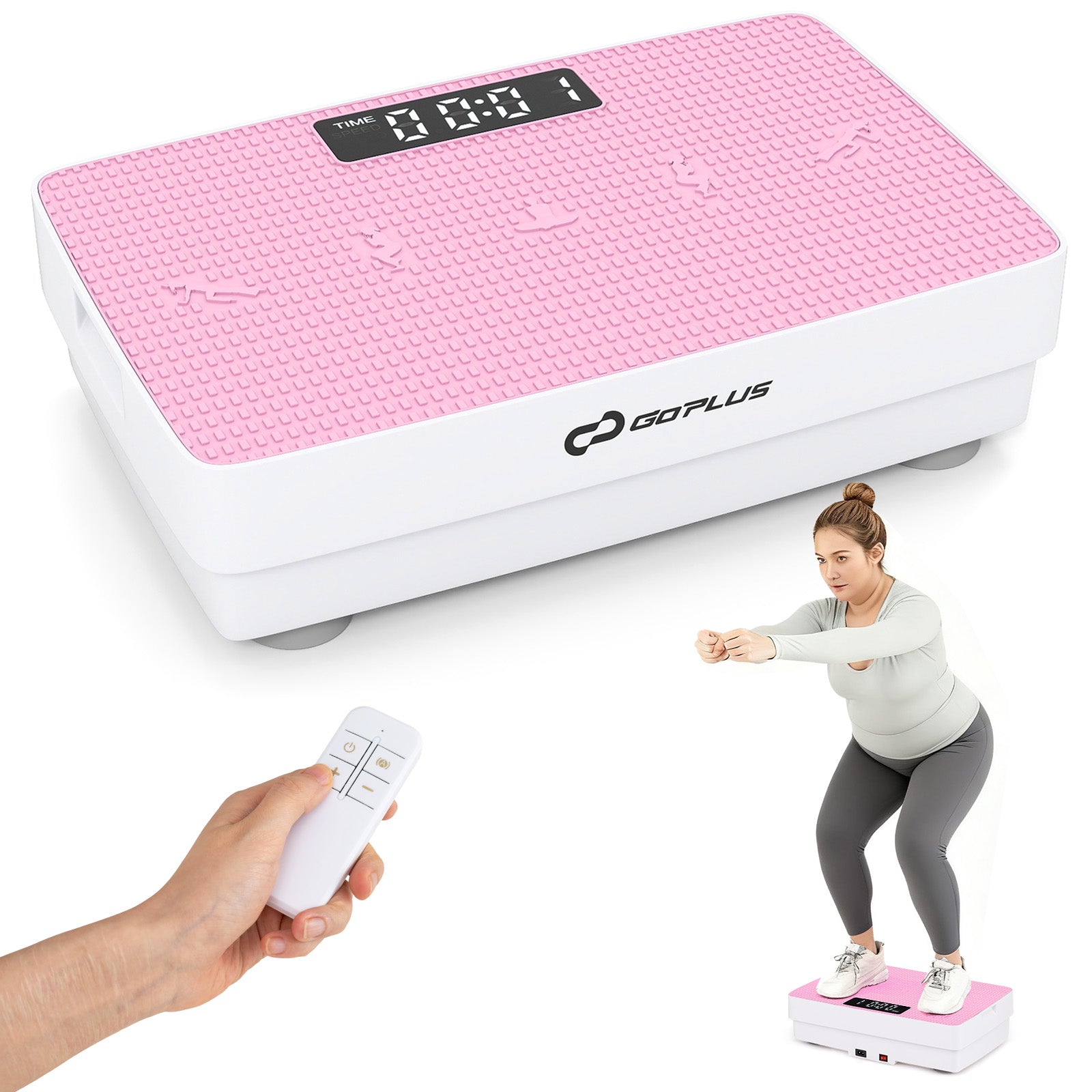 Vibration Plate Exercise Machine with Gravity Sensor and Remote Control for Home Gym