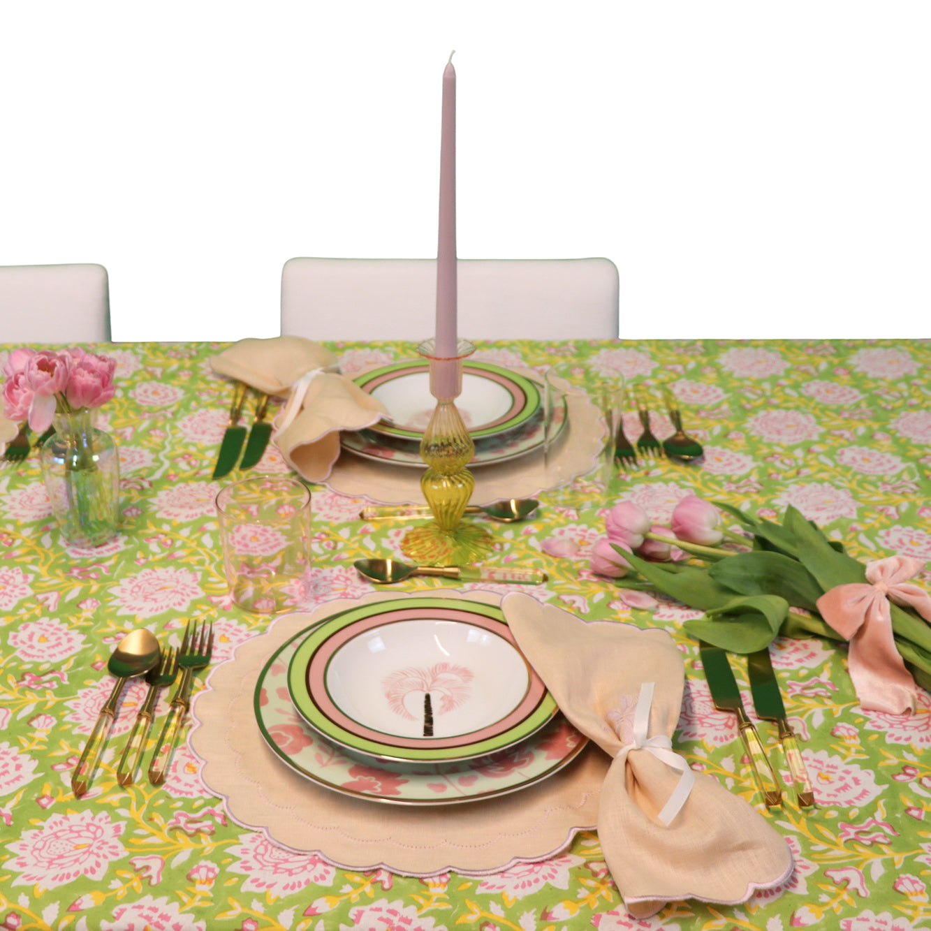 100% Organic Cotton - Viviana Venetia Blooms Tablecloth