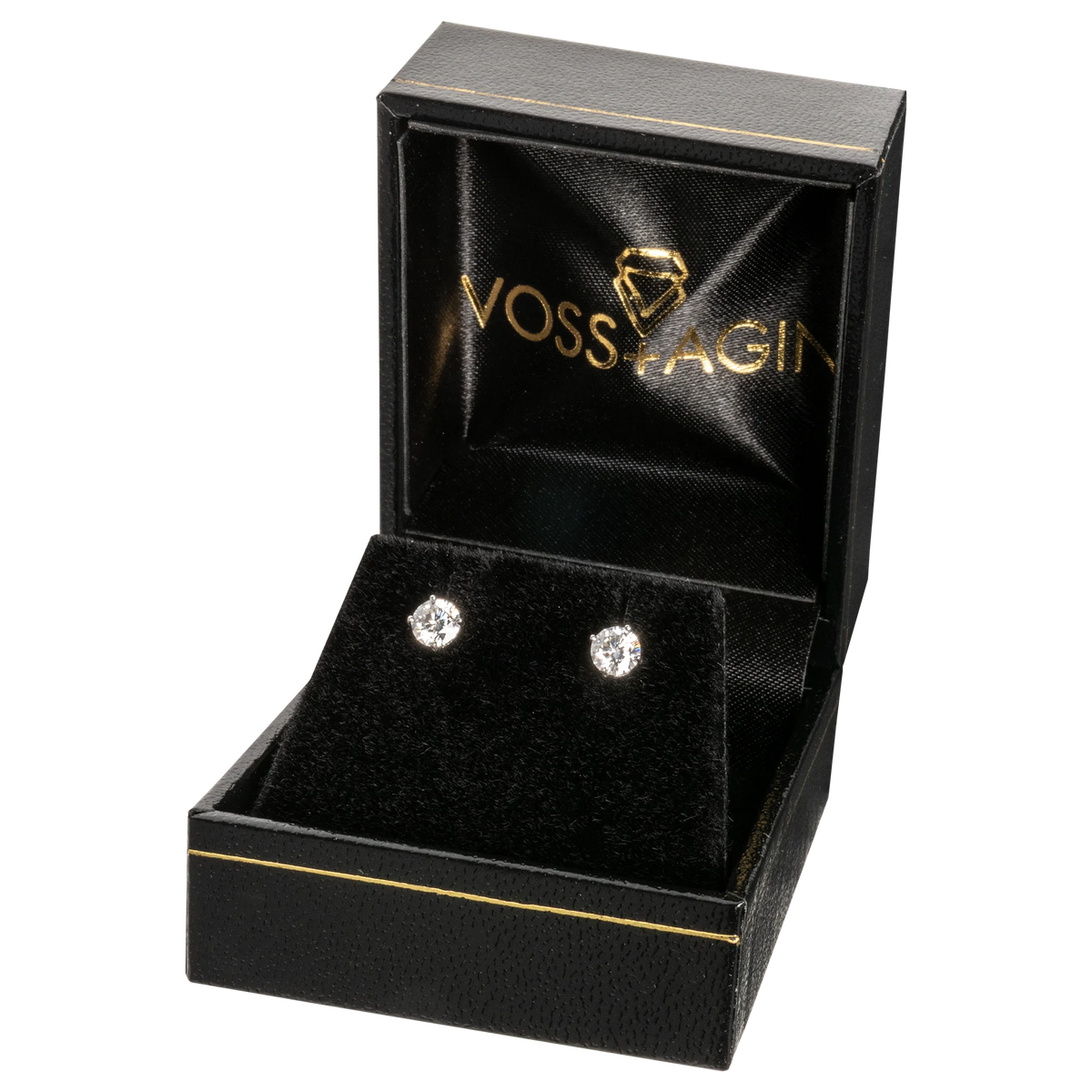 5.00 CTW AGI Certified Lab Grown Round Diamond Stud Earrings – G/VS in 14K White or Yellow Gold
