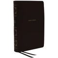 Nkjv, Reference Bible, Classic Verse-By-Verse, Center-Column, Leathersoft, Black, Indexed, Red Letter Edition, Comfort Print - Imitation Leather