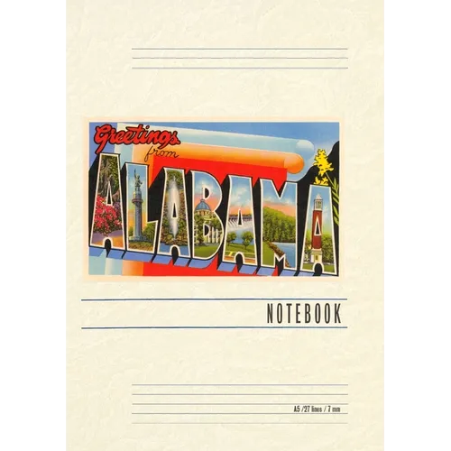Vintage Lined Notebook Greetings from Alabama - Paperback