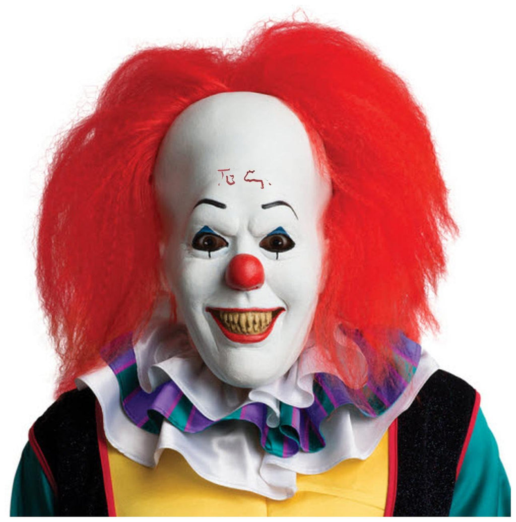 Tim Curry Signed Stephen King It Pennywise Mask BAS Witness BAS