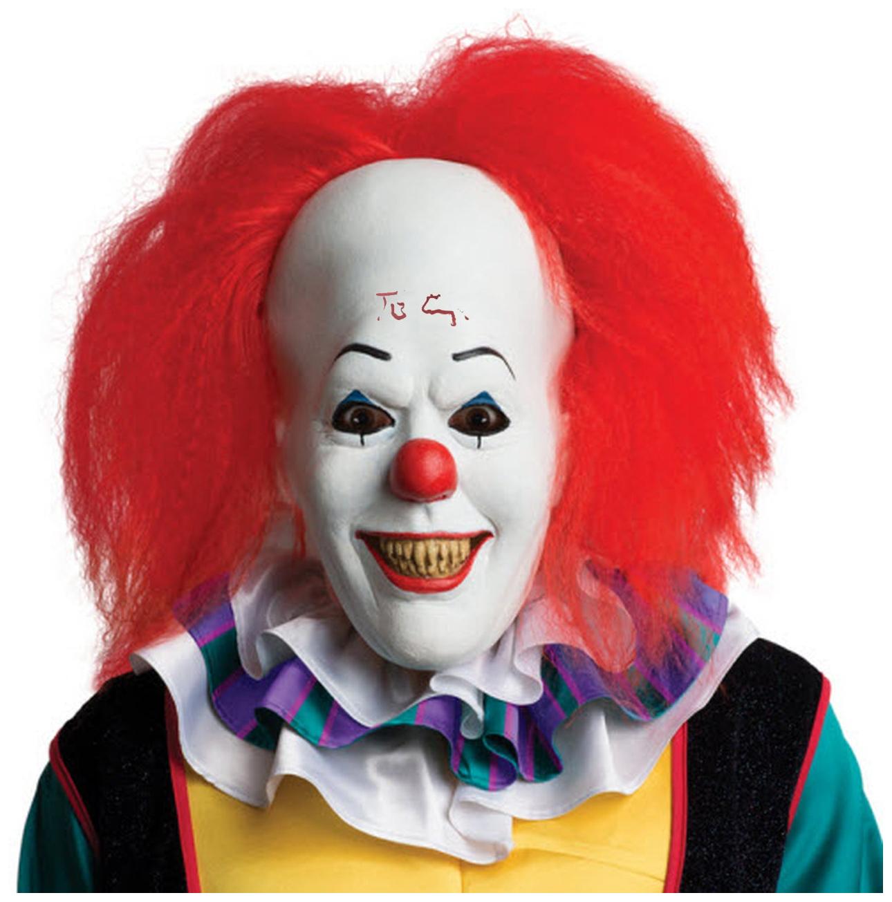 Tim Curry Signed Stephen King It Pennywise Mask BAS Witness BAS