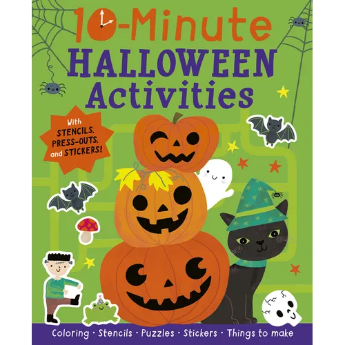 10-Minute Halloween Activities: With Stencils, Press-Outs, and Stickers! - Paperback
