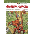 Creative Haven Amazon Animals: A Coloring Book with a Hidden Picture Twist - Paperback