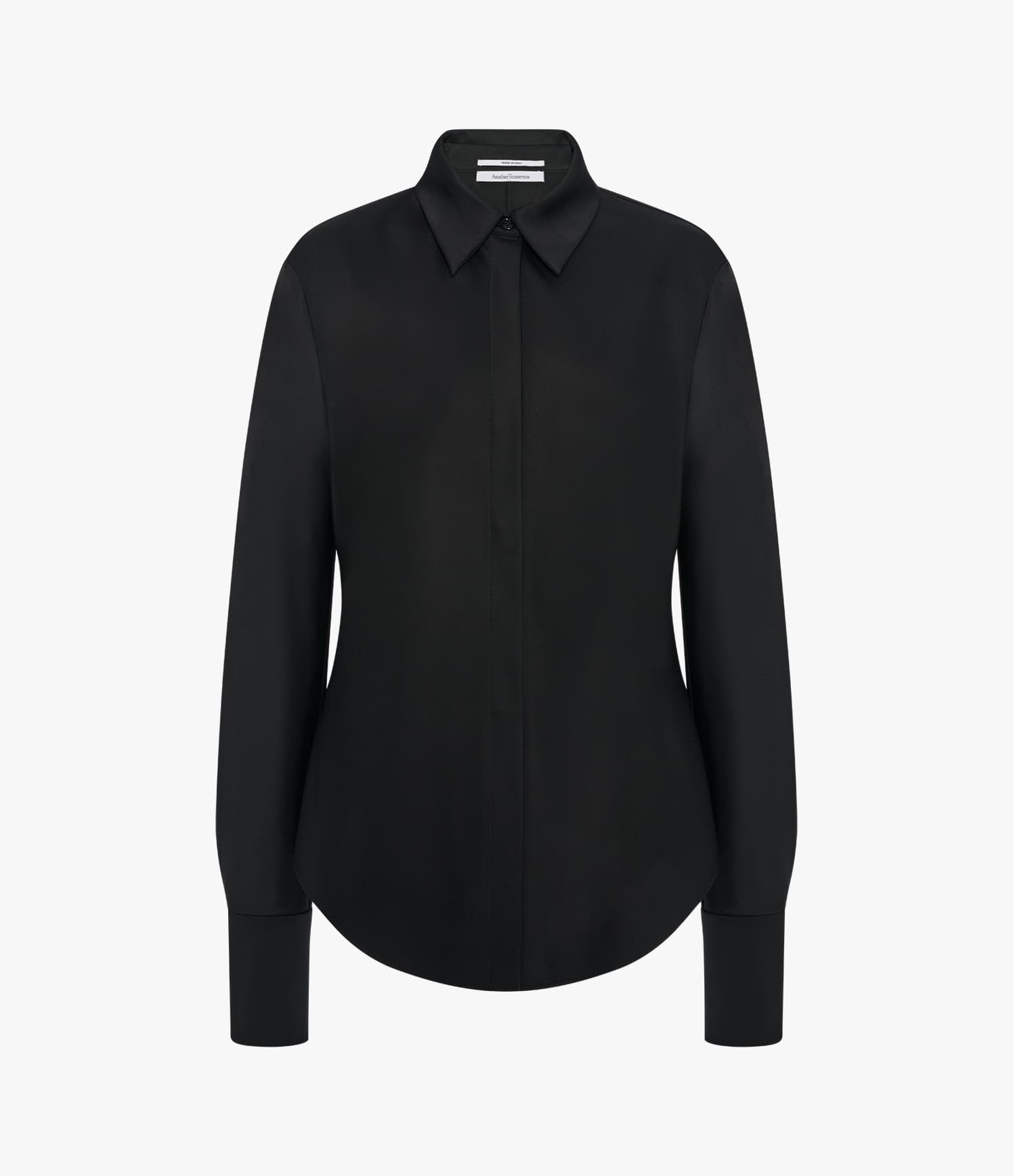 Wool Bias Shirt | Black