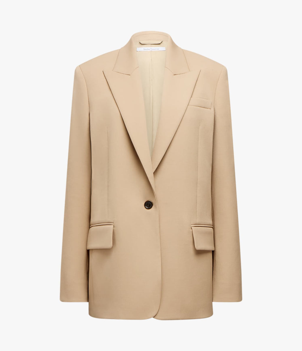 Wool Tailored Jacket | Camel
