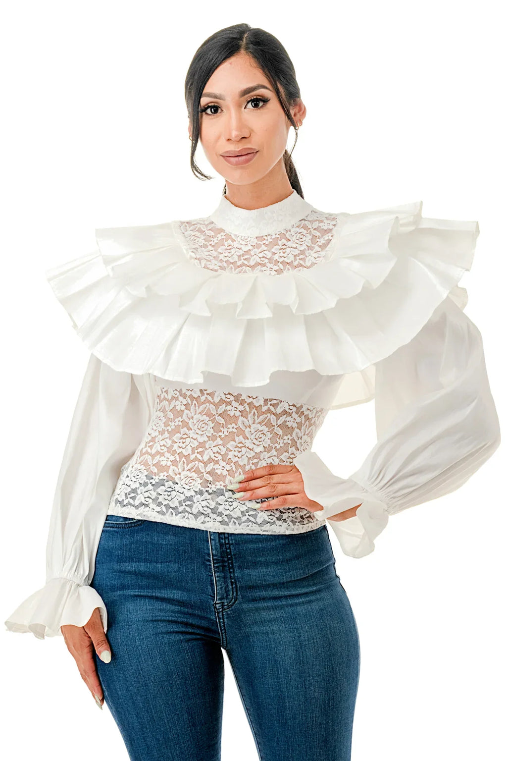 Mock Neck Blouse
