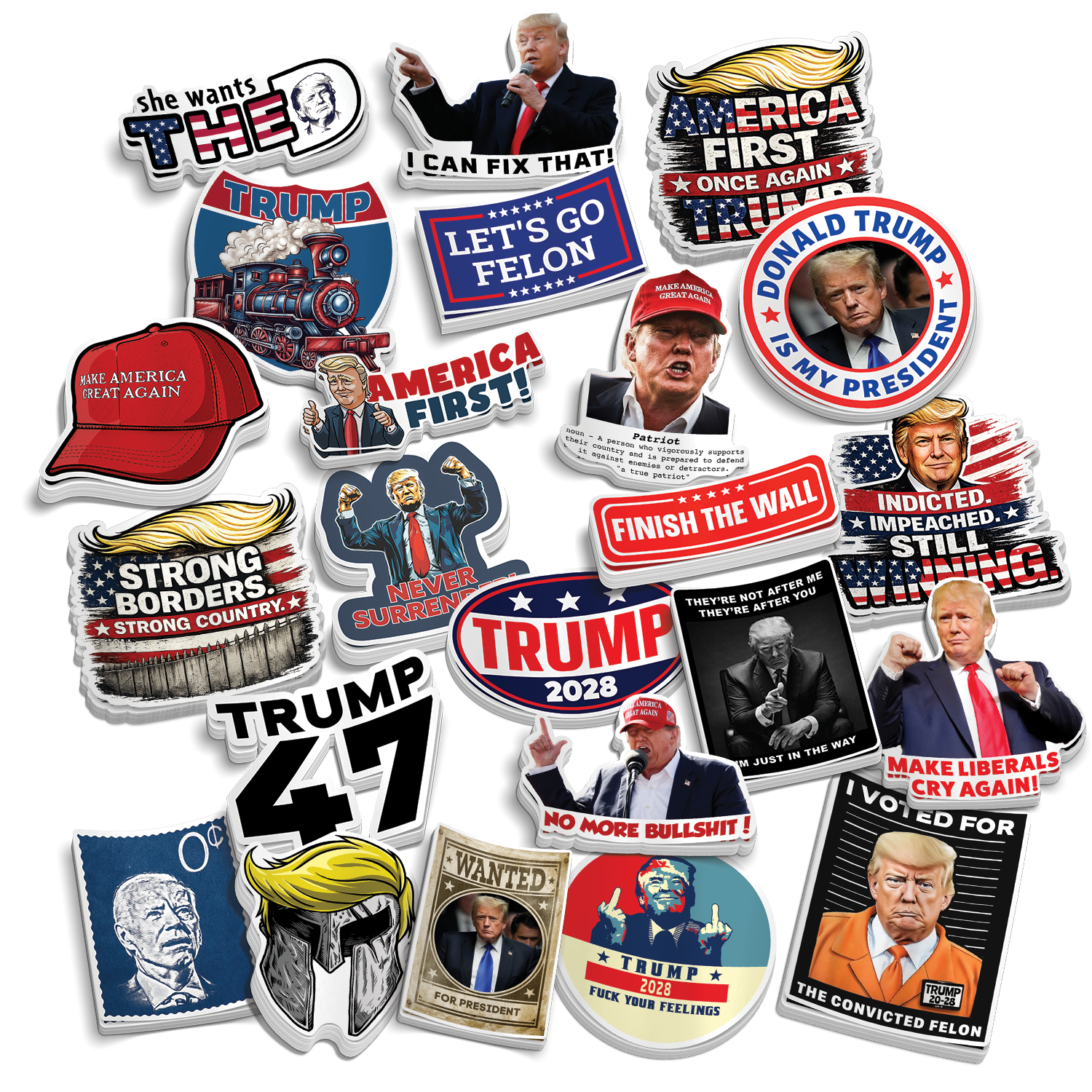 Trump 32 Piece Sticker Pack