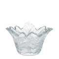 Maple Leaf Lead Crystal Bowl - Scalloped Ruffled Rim